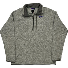  Patagonia Quarter-Zip Fleece Jacket - Large - Grey Polyester