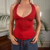 Vintage red Fairly Cami Top - womens x-small