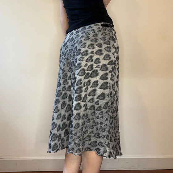 Vintage grey Moschino Midi Skirt - womens 28" waist