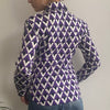 Vintage purple Prada Patterned Shirt - womens x-small