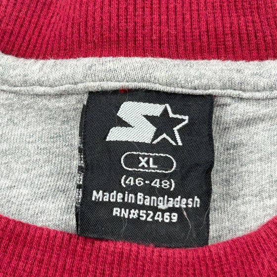 Starter Sweatshirt - XL Red Cotton Blend