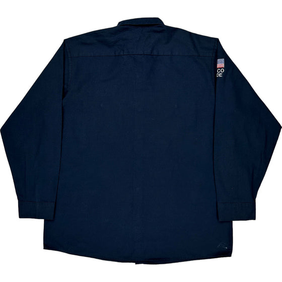 Red Kap Work Shirt - XL - Navy Polyester Blend