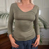 Vintage green Motivi Long Sleeve Top - womens x-small