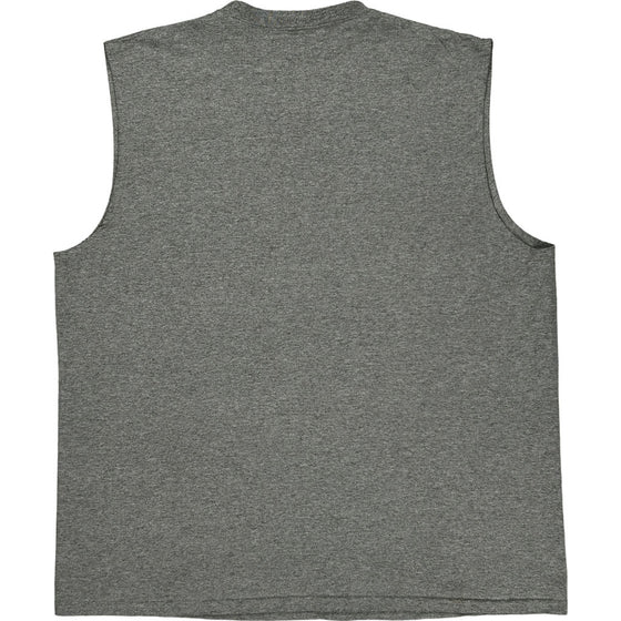 Nike Basketball Sleeveless Vest - XL - Grey Cotton Blend