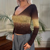 Vintage brown Extyn Long Sleeve Top - womens small