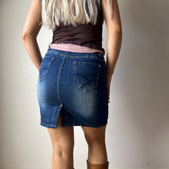 Vintage blue Blusky Denim Skirt - womens 28" waist