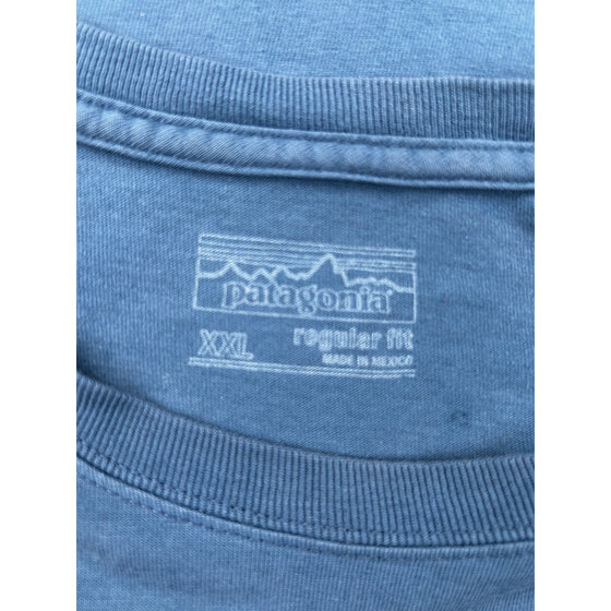 Patagonia Regular Fit T-Shirt - XXL - Blue Cotton