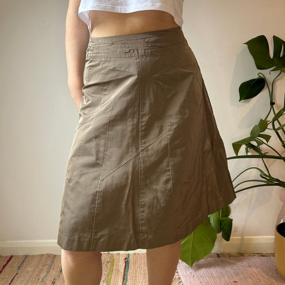 Vintage brown Jill Sander Midi Skirt - womens 26" waist