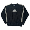 Adidas Logo Adidas Graphic Sweatshirt - Large Black Polyester