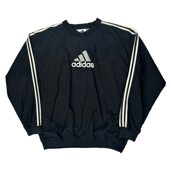 Adidas Logo Adidas Graphic Sweatshirt - Large Black Polyester