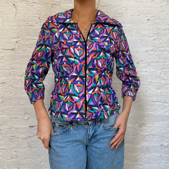 Vintage multicoloured Emilio Pucci Jacket - womens small