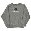 Adidas Logo Adidas Spellout Sweatshirt - XL Grey Cotton Blend