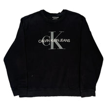  Calvin Klein Jeans Spellout Sweatshirt - 2XL Black Cotton Blend