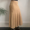 Vintage beige Monica Magni Midi Skirt - womens 29" waist