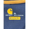 Carhartt Relaxed Fit Long Sleeve T-Shirt - XL - Navy Cotton Blend