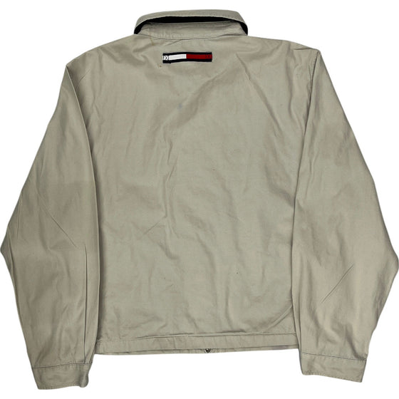 Tommy Hilfiger Beige Zip-Up Harrington Jacket - XL - Beige Cotton Blend