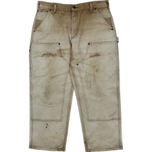  Carhartt Dungaree Fit Carpenter Trousers - 35W 27L - Beige Cotton