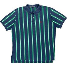  Polo Ralph Lauren Striped Polo Shirt - X-Large - Navy Cotton