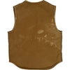 Carhartt Fleece-Lined Vest Jacket - Medium - Brown Cotton Blend