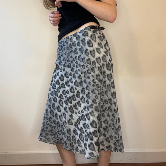 Vintage grey Moschino Midi Skirt - womens 28" waist