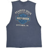 Harley Davidson Graphic Vest - XL - Blue Cotton