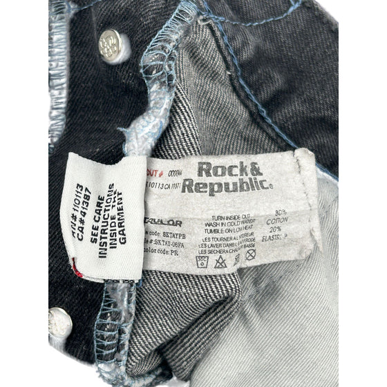 Rock & Republic Denim Shorts - 42W 14L - Black Cotton Blend