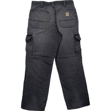  Carhartt Cargo Trousers - 32W 30L - Black Cotton Blend