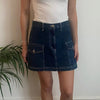 Vintage blue Onyx Denim Skirt - womens 30" waist