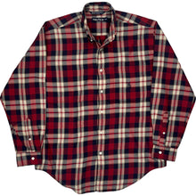  Nautica Plaid Shirt - Medium - Red Cotton