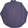 Ralph Lauren Classic Fit Check Shirt - Large - Blue Cotton