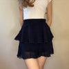 Vintage navy Oliver By Valentino Mini Skirt - womens 24" waist