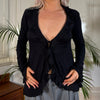 Vintage black Intimissimi Cardigan - womens large