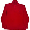 Polo Ralph Lauren 1/4 Zip Sweatshirt - Large - Red Cotton