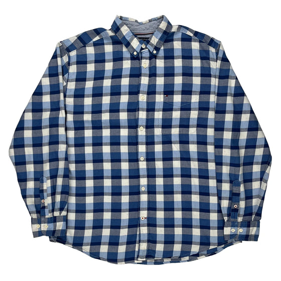 Tommy Hilfiger Checked Shirt - XL Blue Cotton