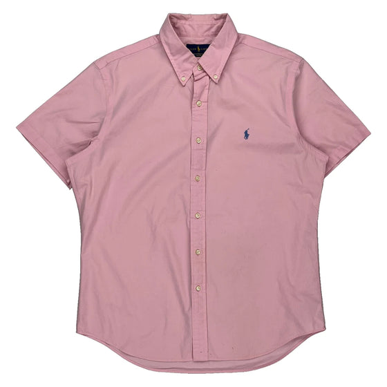 Ralph Lauren Short Sleeve Shirt - Large Pink Cotton