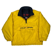  Rare 90S Original Polo Sport Jacket - Medium Yellow Polyester