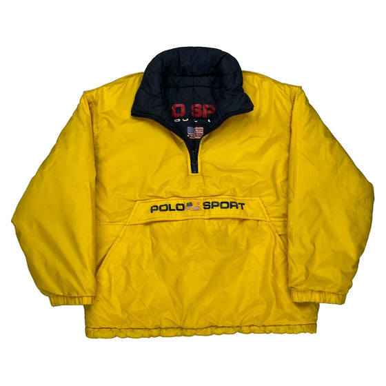 Rare 90S Original Polo Sport Jacket - Medium Yellow Polyester