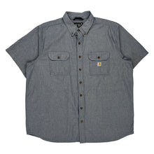  Loose Fit Carhartt Tall Short Sleeve Shirt - 2XL Grey Cotton