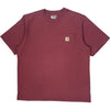 Carhartt Loose Fit Pocket T-Shirt - XL - Burgundy Cotton