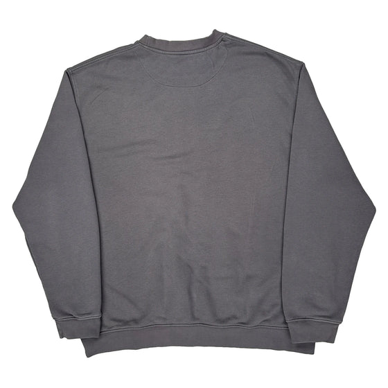 Nike Spellout Sweatshirt - XL Grey Cotton Blend