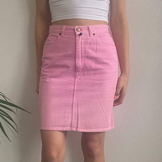 Vintage pink Best Company Denim Skirt - womens 26" waist