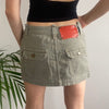 Vintage green Zenezia Mini Skirt - womens 30" waist