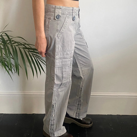 Vintage grey Replay Cargo Trousers - womens 30" waist