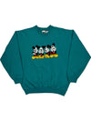 Disney Mickey Mouse Sweatshirt - Medium - Teal Cotton Blend