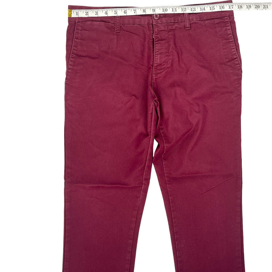 Carhartt Chinos - 34W 29L - Burgundy Cotton Blend