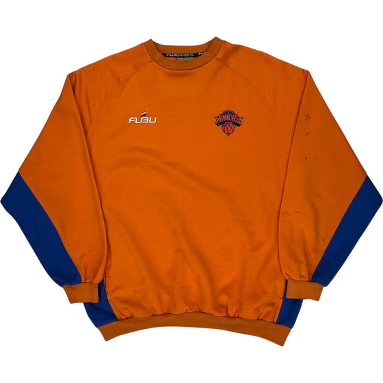 Fubu Knicks NBA Sweatshirt - XL - Orange Polyester Blend