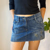 Vintage blue Pure Oxygen Denim Skirt - womens 30" waist