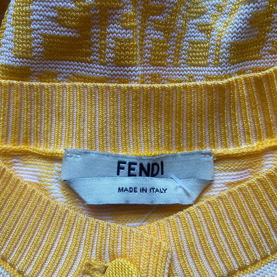 Vintage yellow Fendi Cardigan - womens small