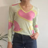 Vintage green Sniffe Tricot Trend Jumper - womens small