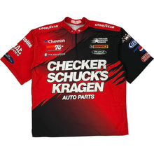  Checker Schuck's Kragen Racing Shirt - 2XL - Red Polyester